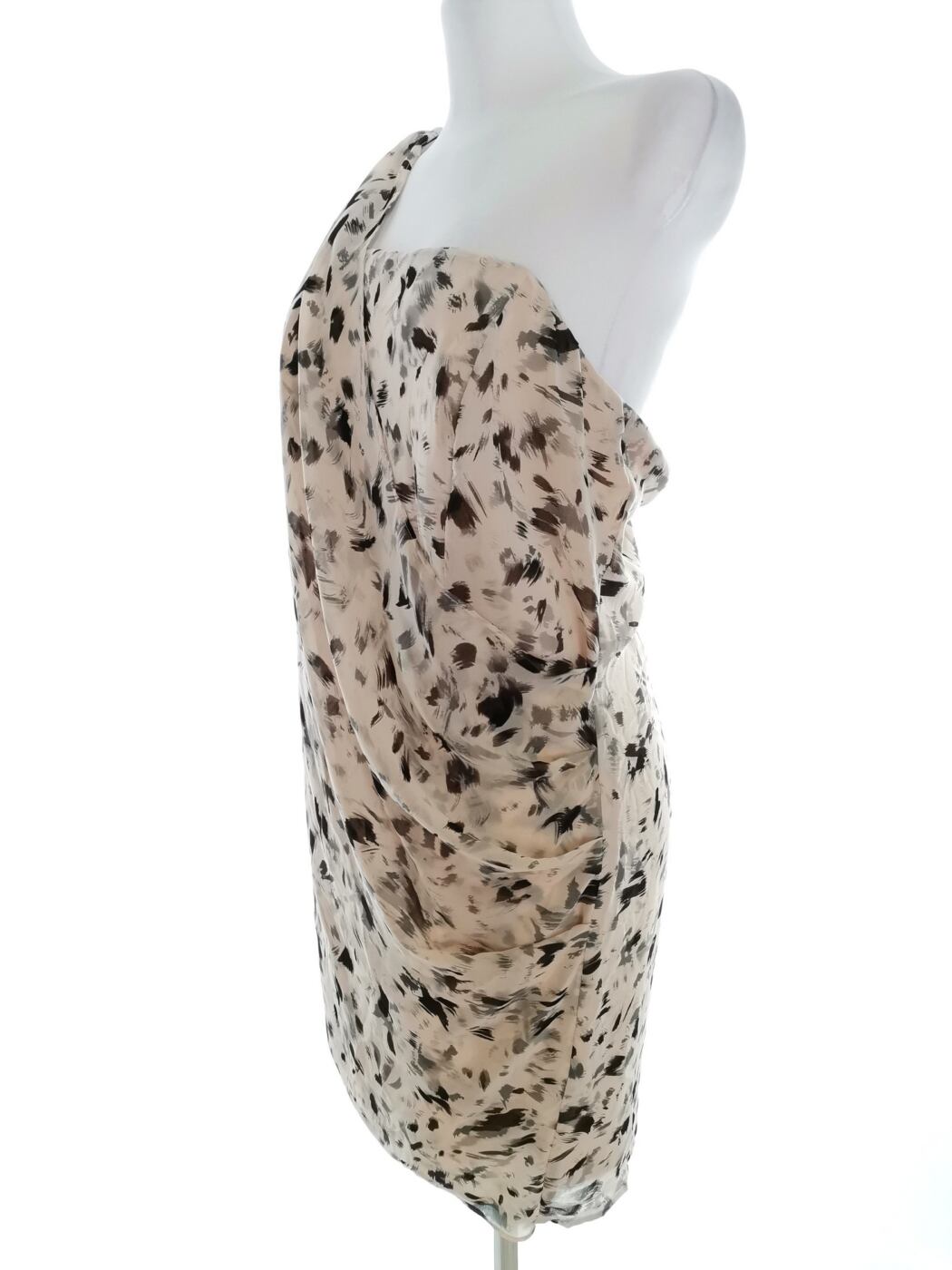 laleen x Rozmiar 14 (36) Kolor Beżowy Na Jedno Ramię Sukienka Bodycon Bezrękawnik Do Kolan laleen x Rozmiar 14 (36) Kolor Beżowy Na Jedno Ramię Sukienka Bodycon Bezrękawnik Do Kolan