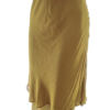 La Perla Italy Rozmiar 46 (40) Kolor Khaki A-Line Spódnica Midi Materiał Jedwab 100%