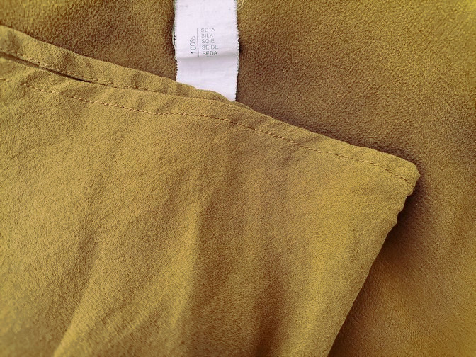 La Perla Italy Rozmiar 46 (40) Kolor Khaki A-Line Spódnica Midi Materiał Jedwab 100%
