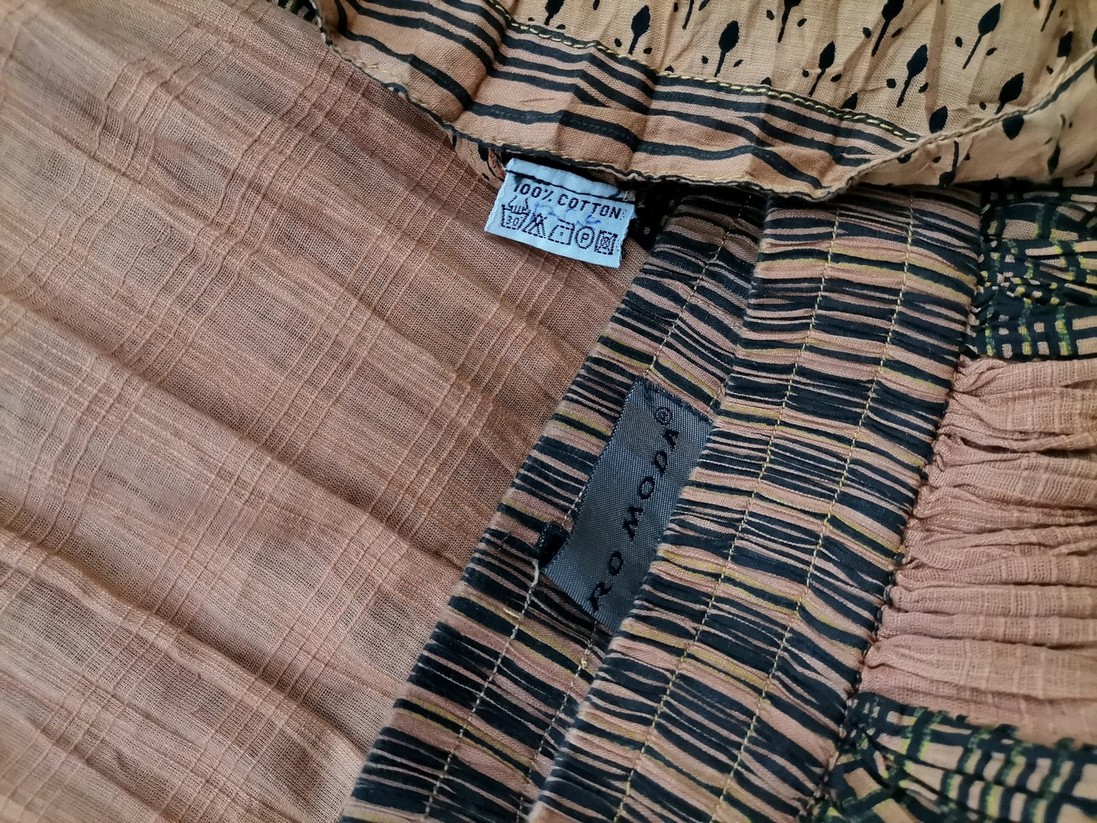 Vero moda Rozmiar S Kolor Brązowy Krata Spódnica Maxi Długa Materiał Bawełna 100%