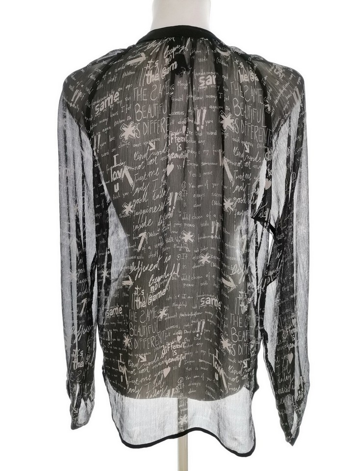 IMG_20220609_121146.jpg DESIGUAL Rozmiar S Kolor Czarny Split Crew Neck Bluzka Długi rękaw