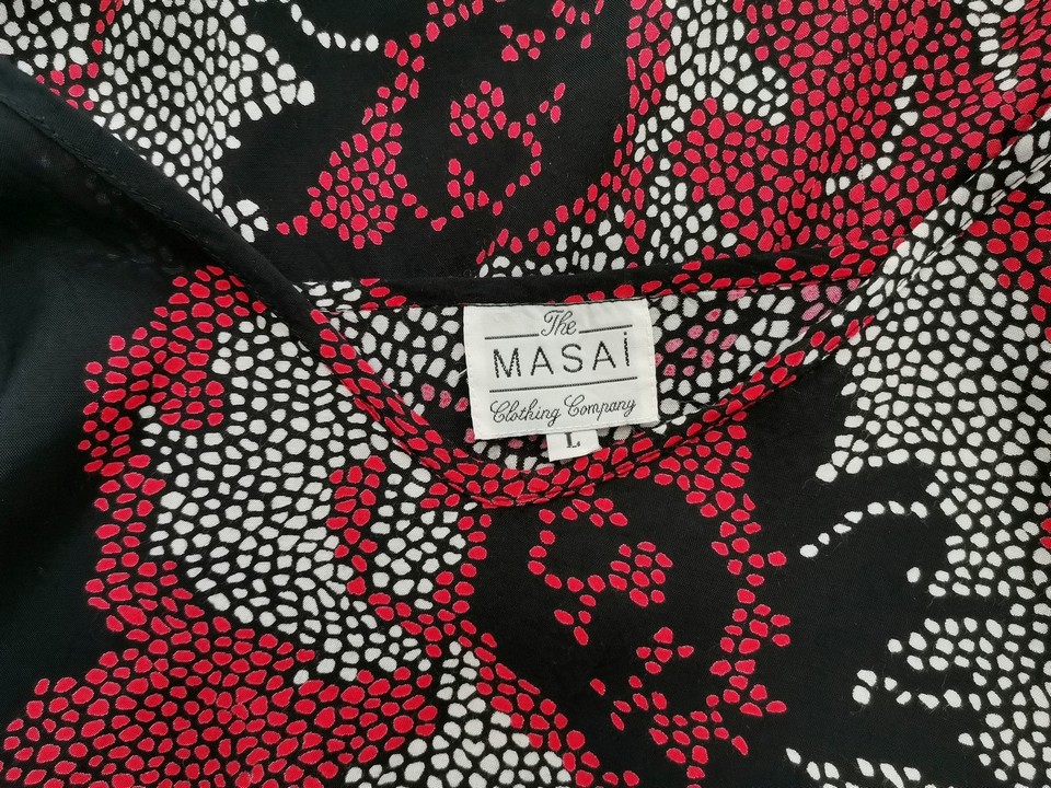 The Masai Rozmiar L Kolor Czarny W serek Tunika Bluzka Krótki rękaw The Masai Rozmiar L Kolor Czarny W serek Tunika Bluzka Krótki rękaw
