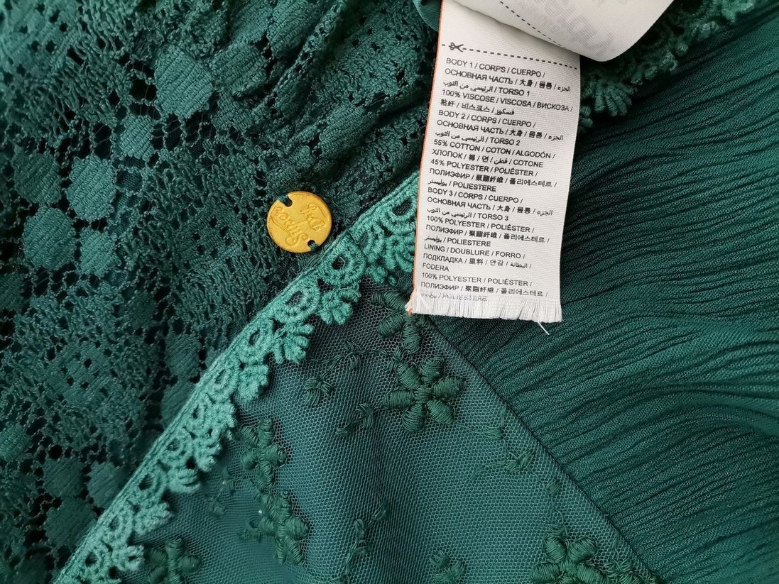 Superdry Rozmiar S Kolor Szmaragdowy Crew Neck Sukienka A-Line Krótki rękaw Do Kolan Materiał Wiskoza 100% Superdry Rozmiar S Kolor Szmaragdowy Crew Neck Sukienka A-Line Krótki rękaw Do Kolan Materiał Wiskoza 100%