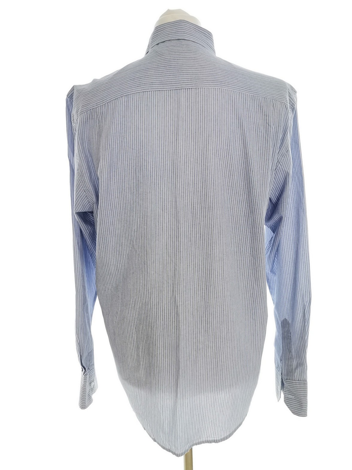 Pierre Cardin Rozmiar XL Kolor Niebieski Pasy Kołnierz Męska Koszula Casual Długi rękaw