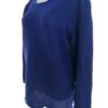 Fransa Rozmiar XL Kolor Niebieski Crew Neck Sweter Długi rękaw Materiał Bawełna Dzianina waflowa