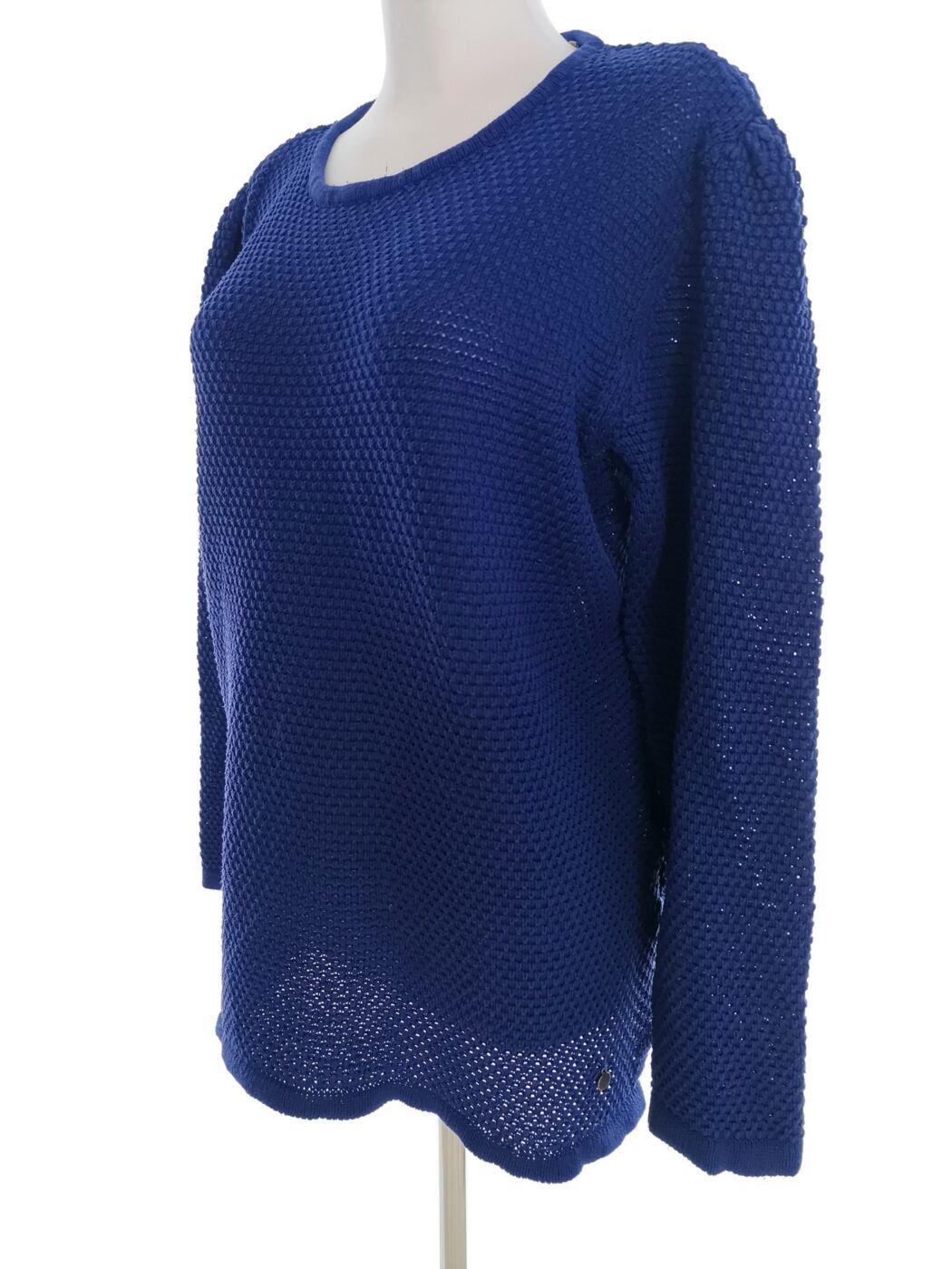 Fransa Rozmiar XL Kolor Niebieski Crew Neck Sweter Długi rękaw Materiał Bawełna Dzianina waflowa