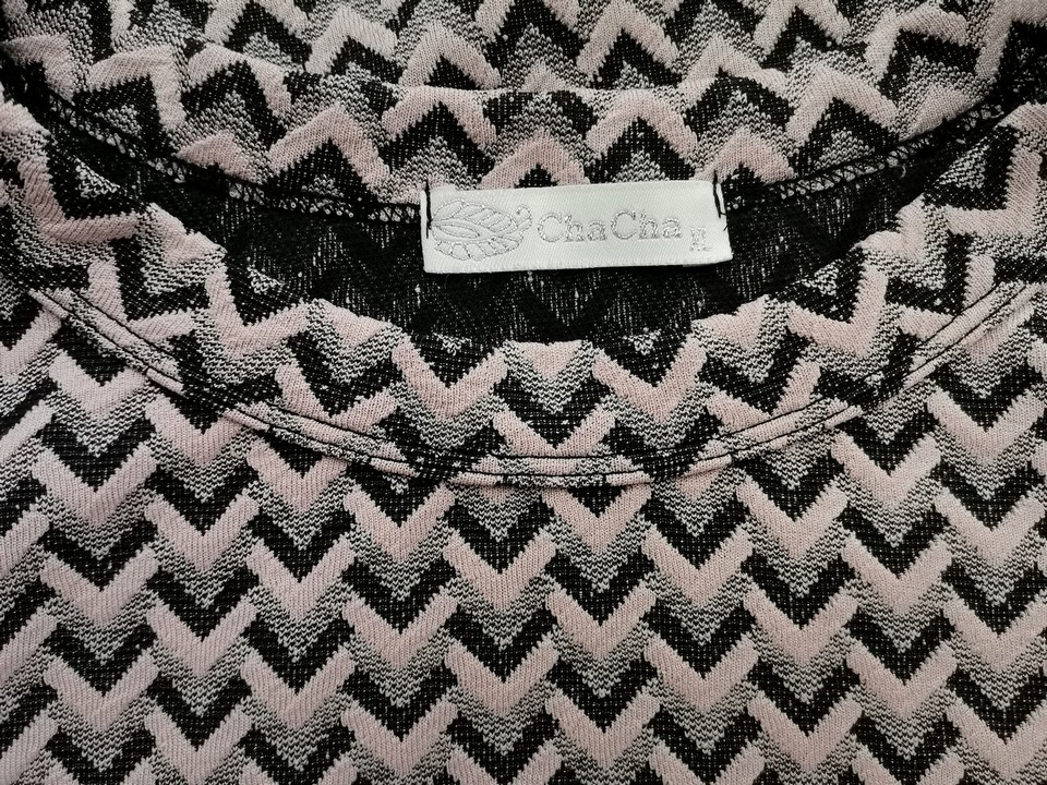 ChaCha Rozmiar XL Kolor Pudrowy Róż Crew Neck Sukienka Prostokątna Długi rękaw Midi ChaCha Rozmiar XL Kolor Pudrowy Róż Crew Neck Sukienka Prostokątna Długi rękaw Midi