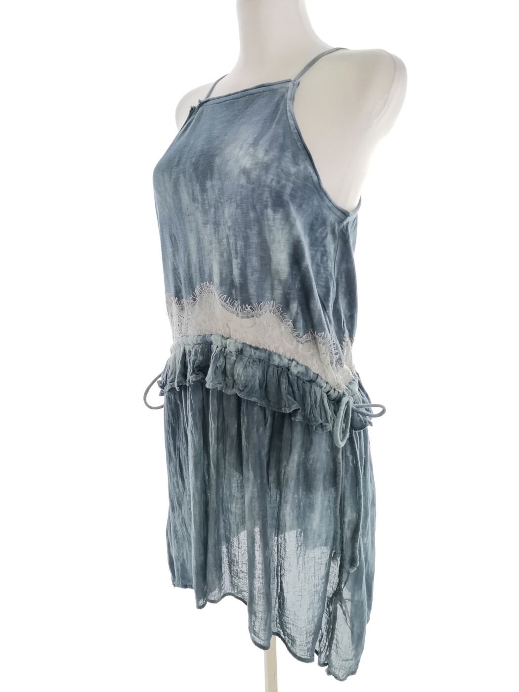 Topshop Rozmiar 36 Kolor Niebieski Kwadratowy dekolt Tunika Bluzka Bezrękawnik Materiał Bawełna 100% Topshop Rozmiar 36 Kolor Niebieski Kwadratowy dekolt Tunika Bluzka Bezrękawnik Materiał Bawełna 100%