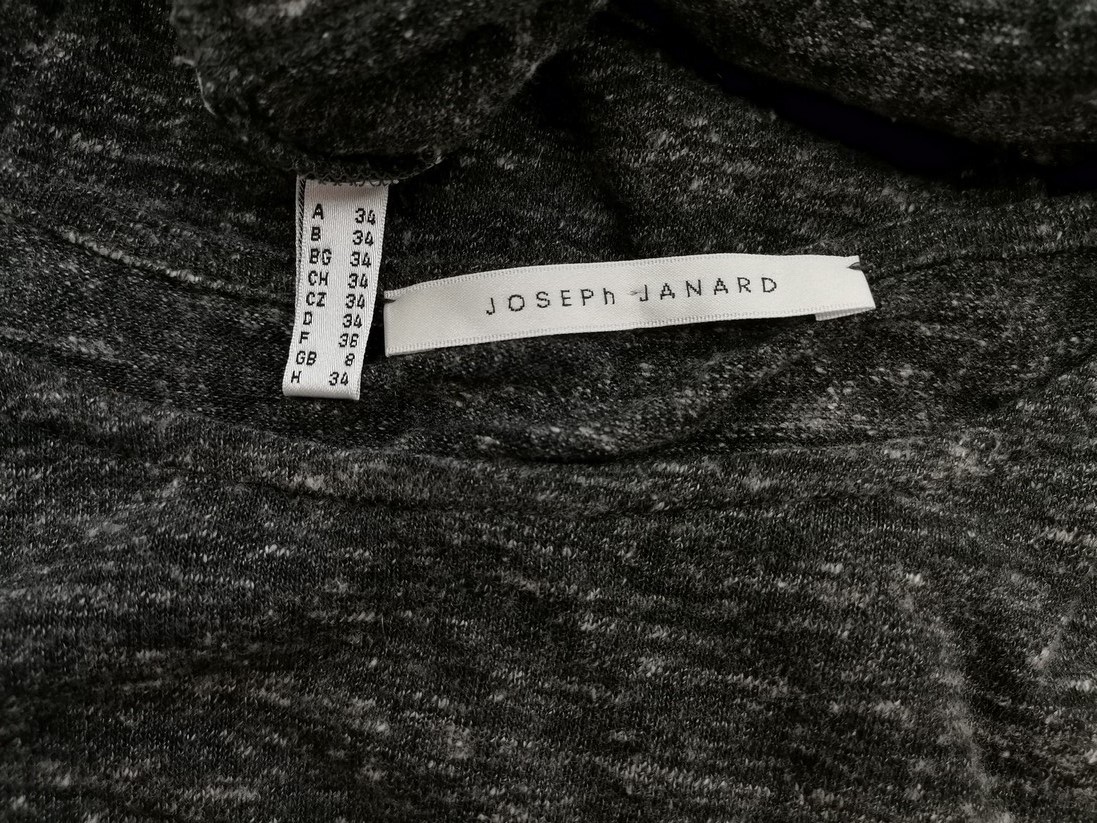 Joseph Janard Rozmiar 34 Kolor Szary Okrągły dekolt Sukienka Maxi Długi rękaw Długa Materiał Wiskoza
