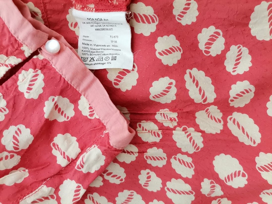 Noa noa Rozmiar L Kolor Różowy Okrągły dekolt Sukienka Prostokątna Rękaw 3/4 Midi Materiał Wiskoza 100% Noa noa Rozmiar L Kolor Różowy Okrągły dekolt Sukienka Prostokątna Rękaw 3/4 Midi Materiał Wiskoza 100%