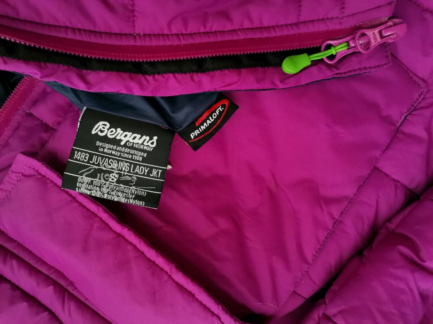 Bergans of Norway Rozmiar S Kolor Fioletowy Płaszcz Długi rękaw