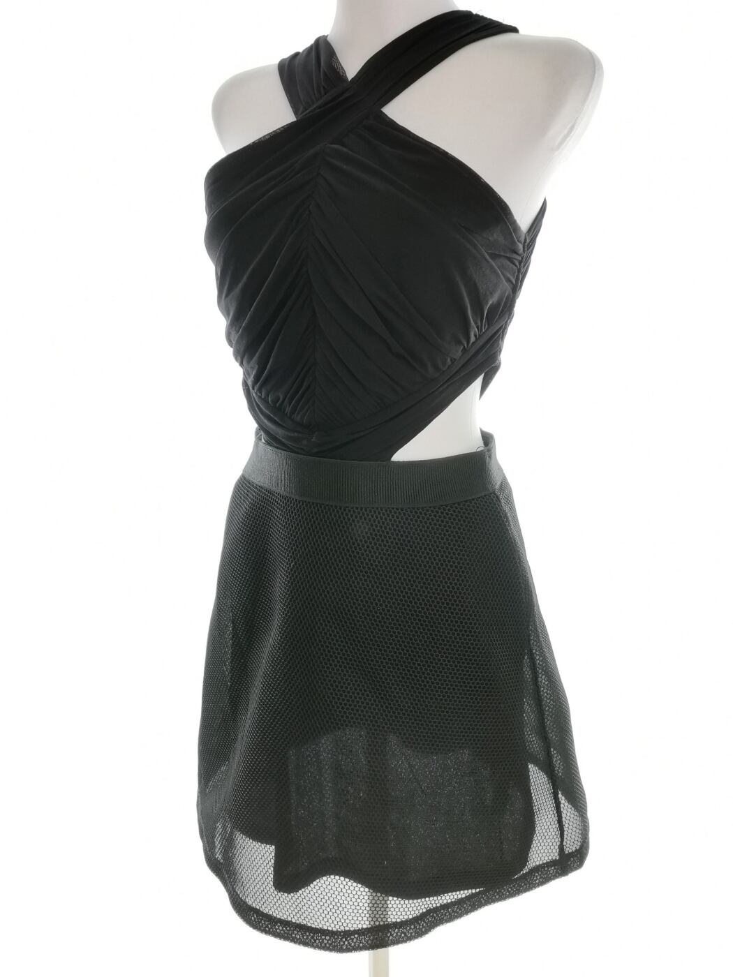 Topshop Rozmiar 36 Kolor Czarny Halter Sukienka Bodycon Bezrękawnik Do Kolan Topshop Rozmiar 36 Kolor Czarny Halter Sukienka Bodycon Bezrękawnik Do Kolan