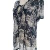 Monsoon Rozmiar 12 (40) Kolor Granatowy Keyhole Crew Neck Bluzka Krótki rękaw Materiał Wiskoza 100%