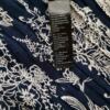 Monsoon Rozmiar 12 (40) Kolor Granatowy Keyhole Crew Neck Bluzka Krótki rękaw Materiał Wiskoza 100%