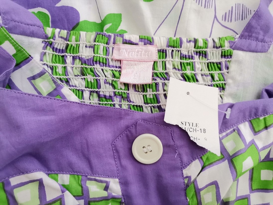 Nolita Rozmiar M Kolor Fioletowy Dekolt Serce Tunika Popover Bluzka Bezrękawnik Materiał Bawełna 100% Nolita Rozmiar M Kolor Fioletowy Dekolt Serce Tunika Popover Bluzka Bezrękawnik Materiał Bawełna 100%