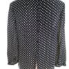 River island Rozmiar 10 (36) Kolor Granatowy Grochy Crew Neck Bluzka Rękaw 3/4 Materiał Wiskoza 100%