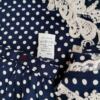 River island Rozmiar 10 (36) Kolor Granatowy Grochy Crew Neck Bluzka Rękaw 3/4 Materiał Wiskoza 100%