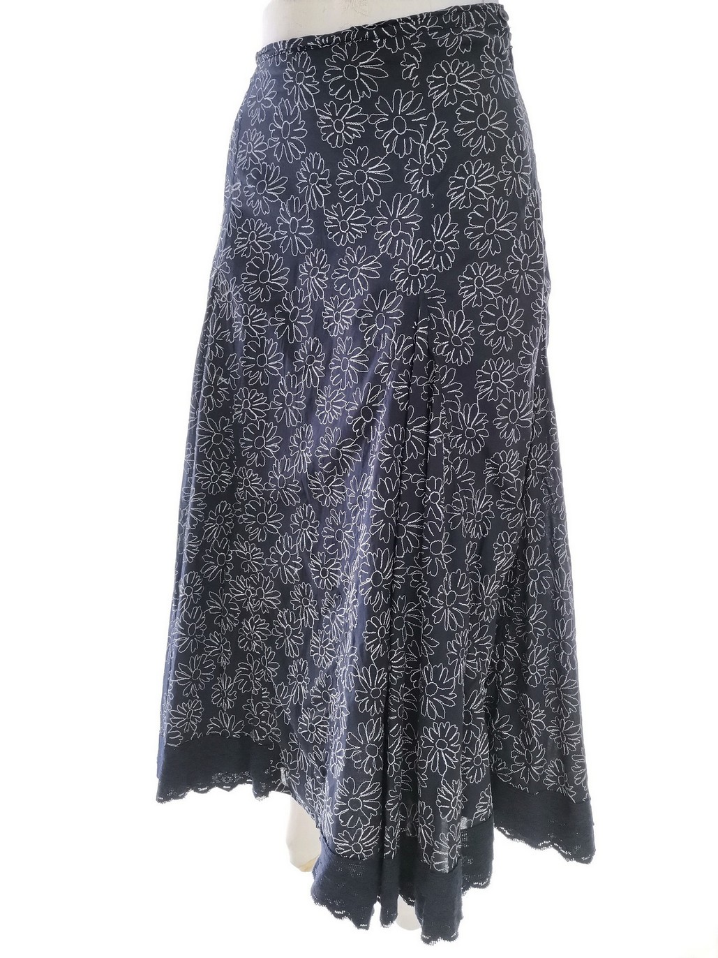 IMG_20220622_120500.jpg Hobbs London Rozmiar 10 (38) Kolor Granatowy Spódnica Maxi Długa Materiał Bawełna 100%