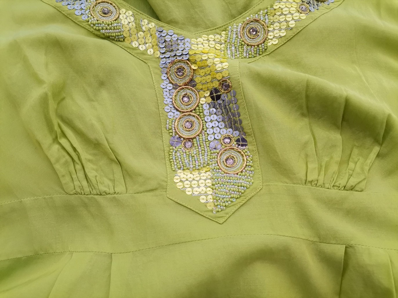Vintage Rozmiar 12 (40) Kolor Zielony W serek Sukienka A-Line Krótki rękaw Midi Vintage Rozmiar 12 (40) Kolor Zielony W serek Sukienka A-Line Krótki rękaw Midi