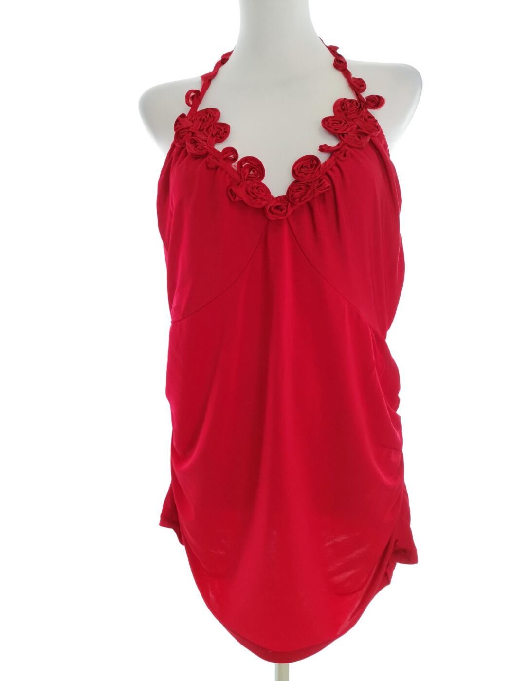Definitions Rozmiar 46/48 Kolor Czerwony Halter Tunika Bluzka Bezrękawnik