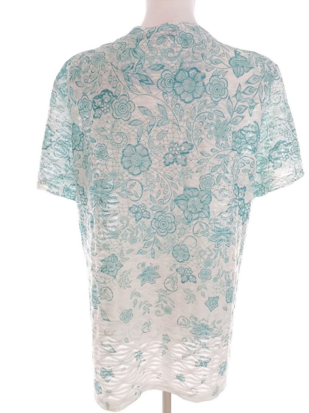 Mudflower Rozmiar L/XL Kolor Niebieski Okrągły dekolt Bluzka Krótki rękaw