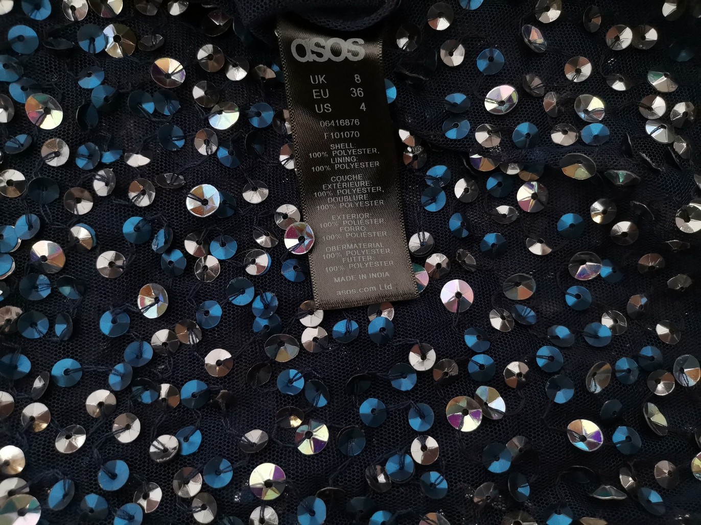 IMG_20220623_141154.jpg ASOS Rozmiar 8 (36) Kolor Granatowy W serek Bluzka Bezrękawnik