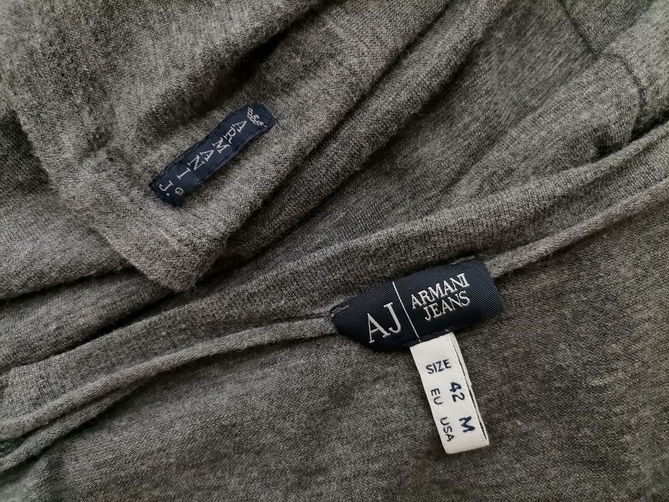 IMG_20220624_123248.jpg AJ ARMANI JEANS Rozmiar 42 Kolor Szary Drapowany dekolt Bluzka Długi rękaw Materiał Modal