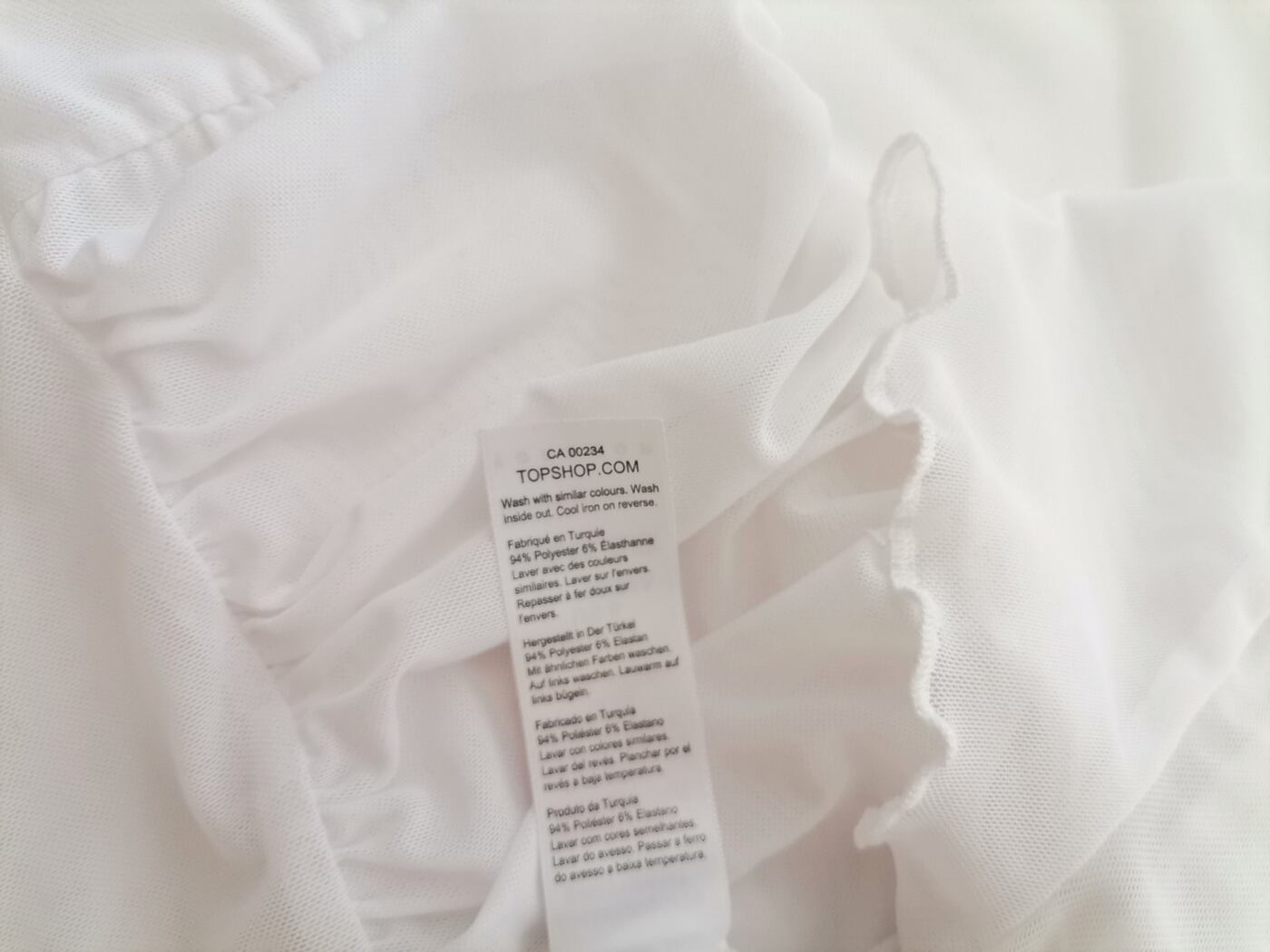 IMG_20220624_131825.jpg Topshop Rozmiar 10 (38) Kolor Biały Kwadratowy dekolt Bluzka Krótki rękaw