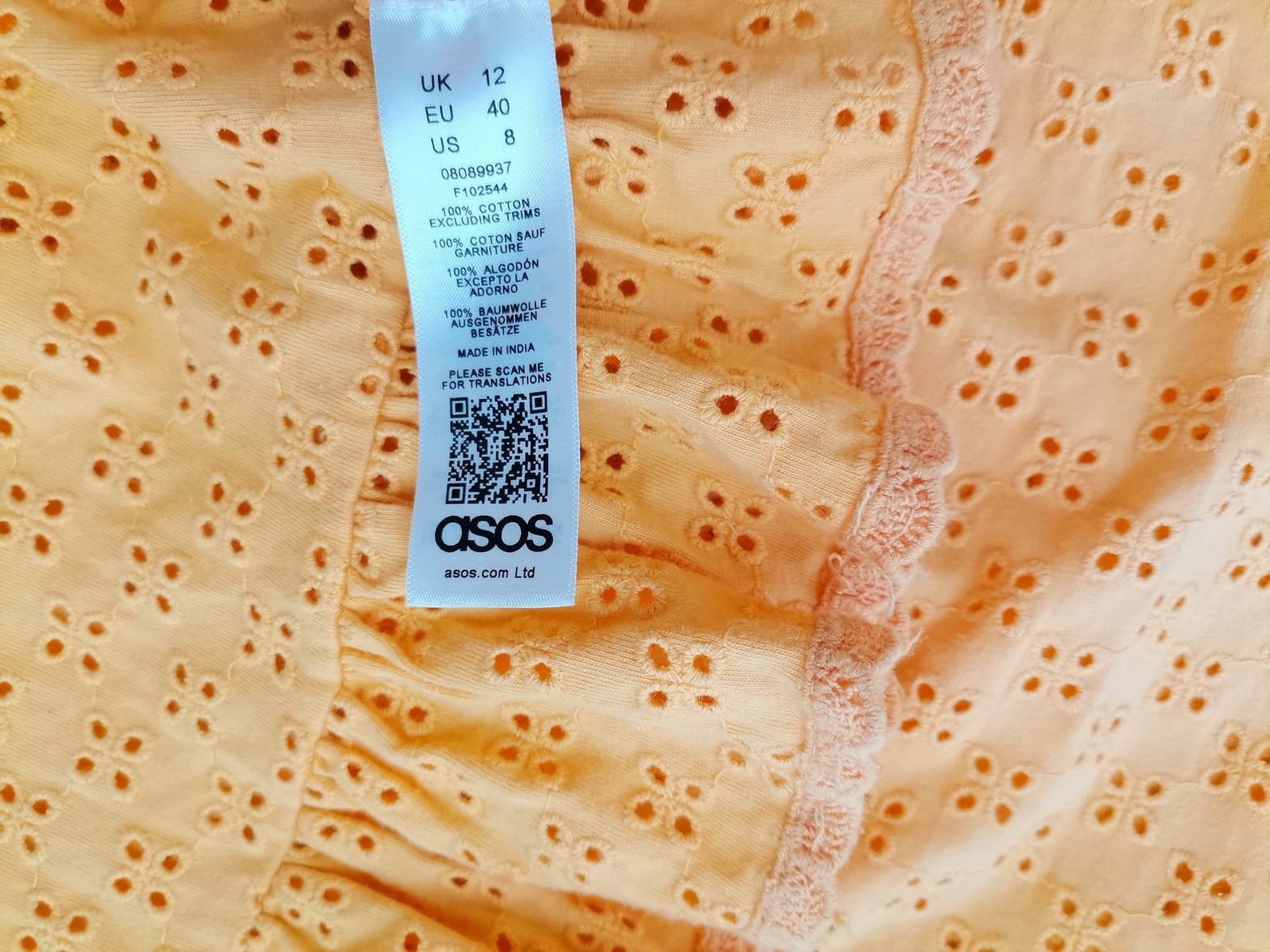 IMG_20220627_132555.jpg ASOS Rozmiar 12 (40) Kolor Pomarańczowy Spodnie Casual Materiał Bawełna 100%