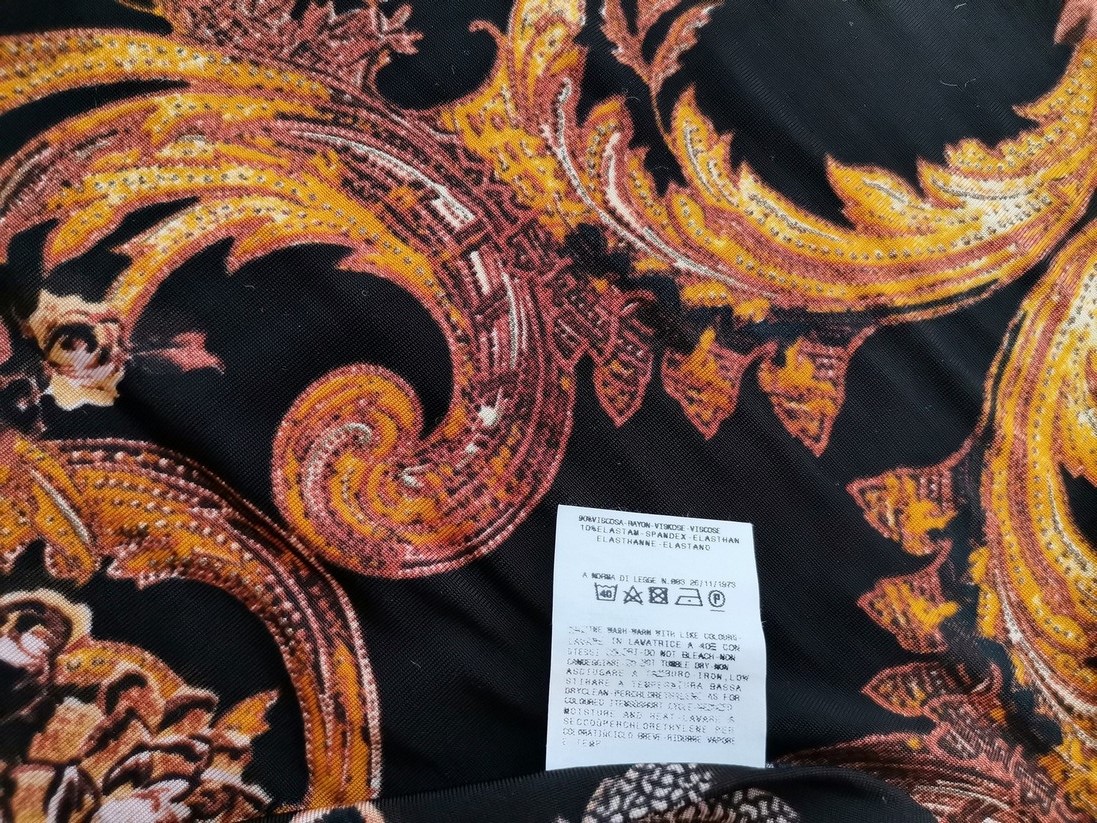 Just Cavalli Rozmiar M Kolor Czarny Okrągły dekolt Bluzka Rękaw 3/4 Materiał Wiskoza