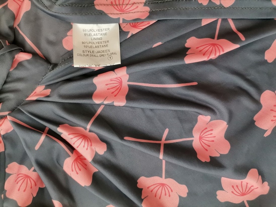 Lindy Bop Vintage Rozmiar 10 (36) Kolor Szary W serek Sukienka Prostokątna Bezrękawnik Midi