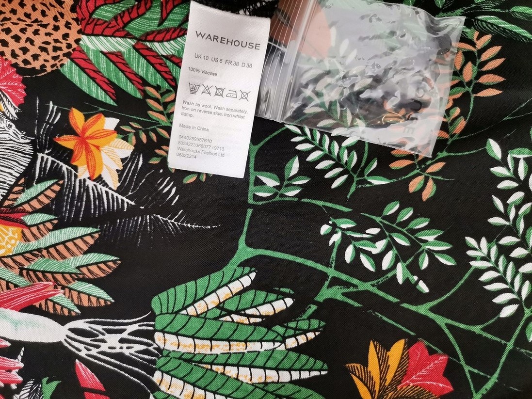 Warehouse Rozmiar 10 (38) Kolor Czarny Halter Bluzka Bezrękawnik Materiał Wiskoza 100%