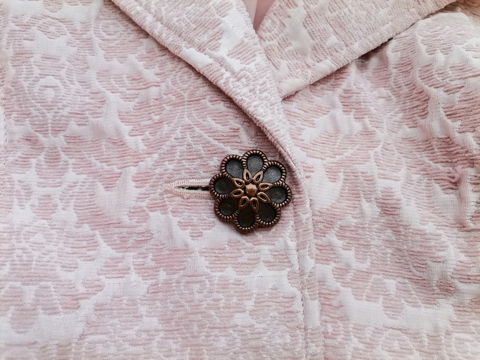 Vintage Rozmiar 42/44 Kolor Różowy Płaszcz Długi rękaw