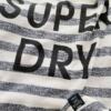 Superdry Rozmiar 42/44 Kolor Granatowy Pasy Okrągły dekolt Tunika Bluzka Długi rękaw