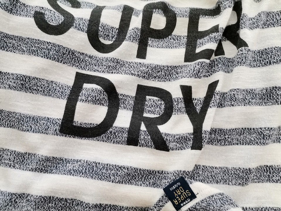 Superdry Rozmiar 42/44 Kolor Granatowy Pasy Okrągły dekolt Tunika Bluzka Długi rękaw Superdry Rozmiar 42/44 Kolor Granatowy Pasy Okrągły dekolt Tunika Bluzka Długi rękaw