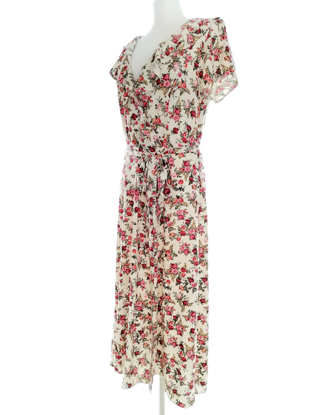 Dorothy perkins Rozmiar 14 (42) Kolor Kremowy W serek Sukienka Maxi Krótki rękaw Długa Materiał Wiskoza 100% Dorothy perkins Rozmiar 14 (42) Kolor Kremowy W serek Sukienka Maxi Krótki rękaw Długa Materiał Wiskoza 100%