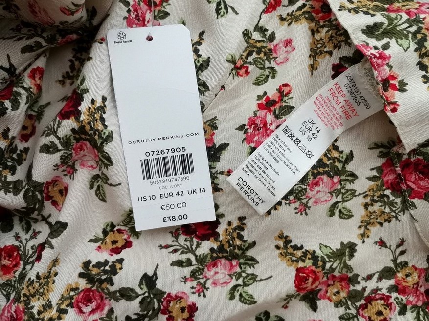 Dorothy perkins Rozmiar 14 (42) Kolor Kremowy W serek Sukienka Maxi Krótki rękaw Długa Materiał Wiskoza 100% Dorothy perkins Rozmiar 14 (42) Kolor Kremowy W serek Sukienka Maxi Krótki rękaw Długa Materiał Wiskoza 100%