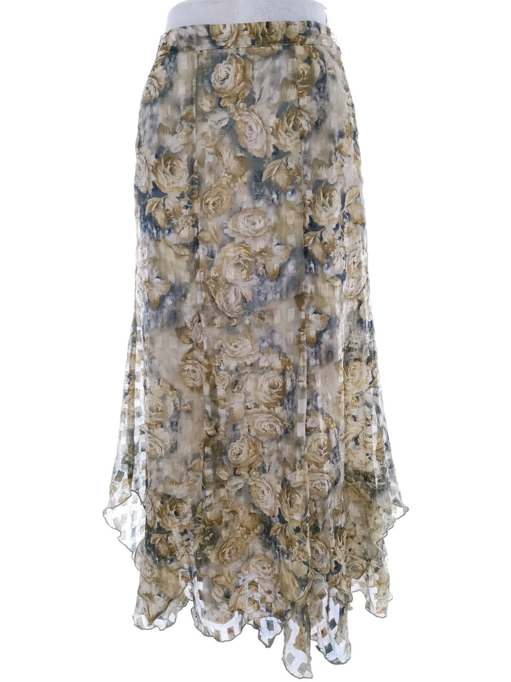 Vintage Rozmiar 44 Kolor Khaki Spódnica Maxi Długa
