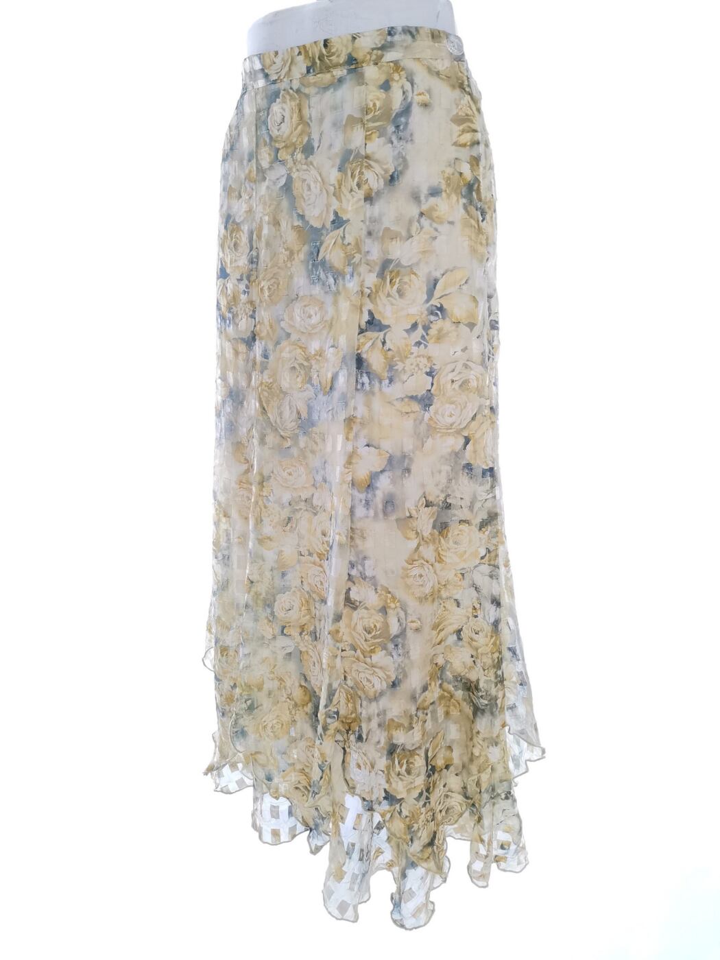 Vintage Rozmiar 44 Kolor Khaki Spódnica Maxi Długa