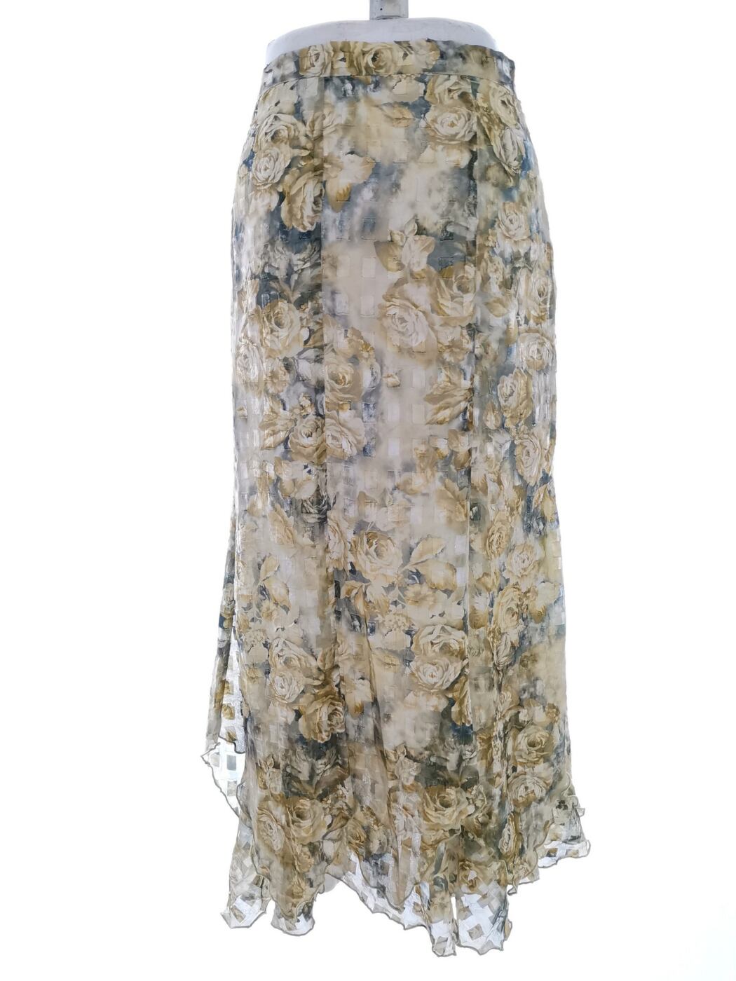 Vintage Rozmiar 44 Kolor Khaki Spódnica Maxi Długa