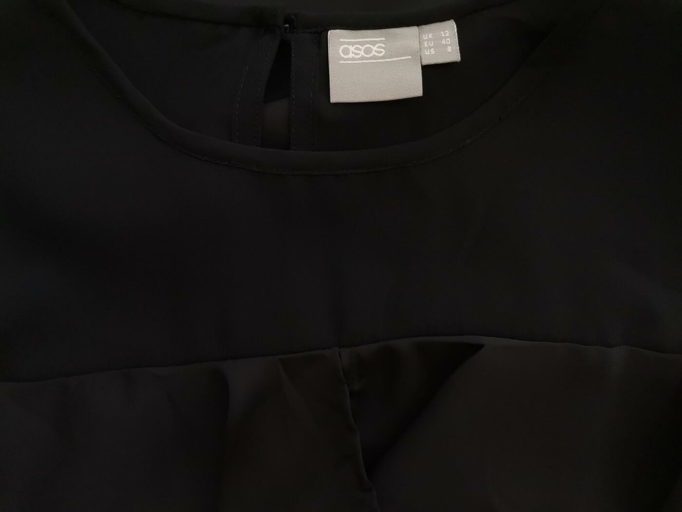 IMG_20220704_120309.jpg ASOS Rozmiar 12 (40) Kolor Czarny Crew Neck Bluzka Długi rękaw