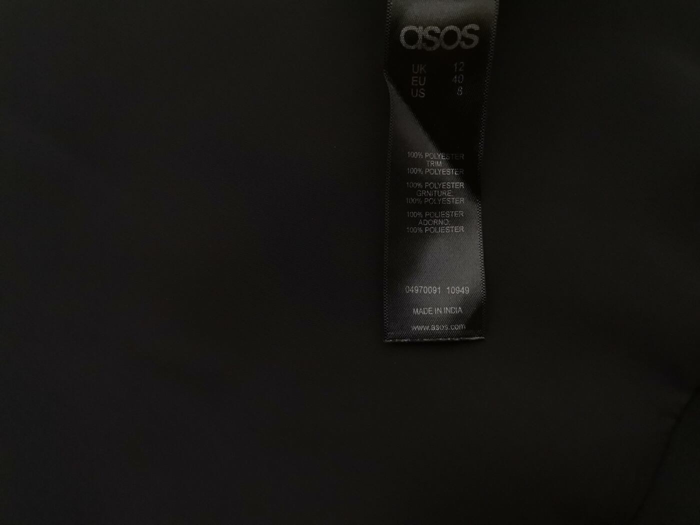 IMG_20220704_120320.jpg ASOS Rozmiar 12 (40) Kolor Czarny Crew Neck Bluzka Długi rękaw