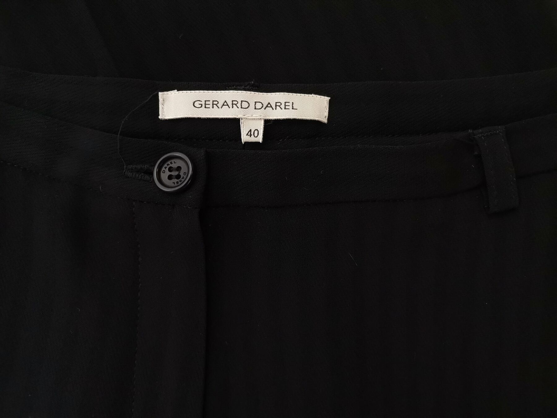 Gerard Darel Rozmiar 40 Kolor Czarny Pasy Spodnie Eleganckie