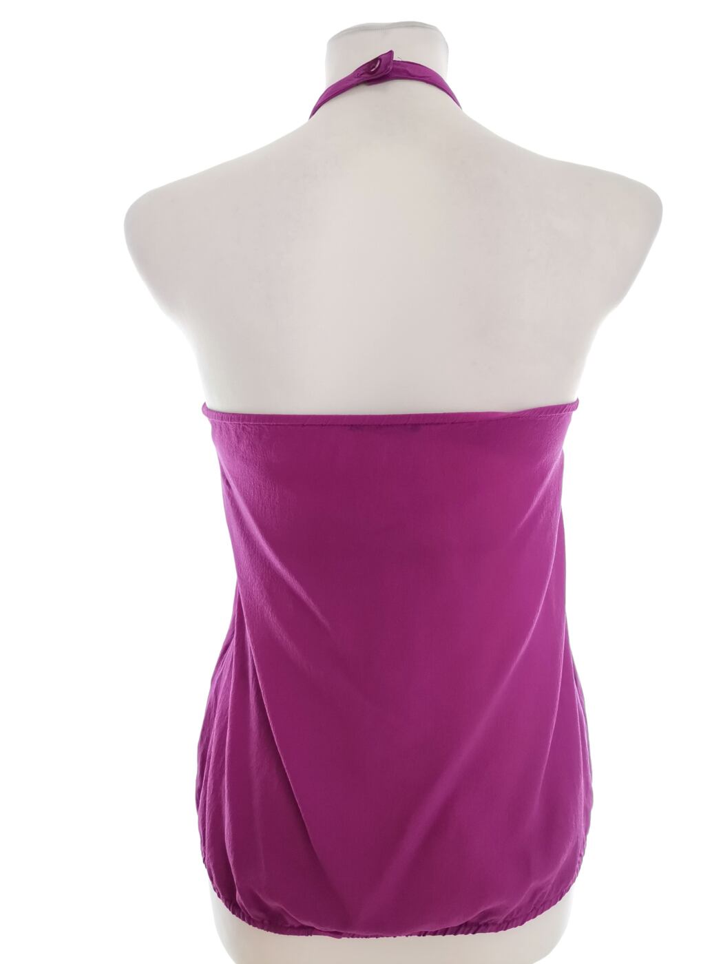 IMG_20220705_111027.jpg Sisley Rozmiar XS Kolor Fioletowy Halter Bluzka Bezrękawnik Materiał Jedwab 100%