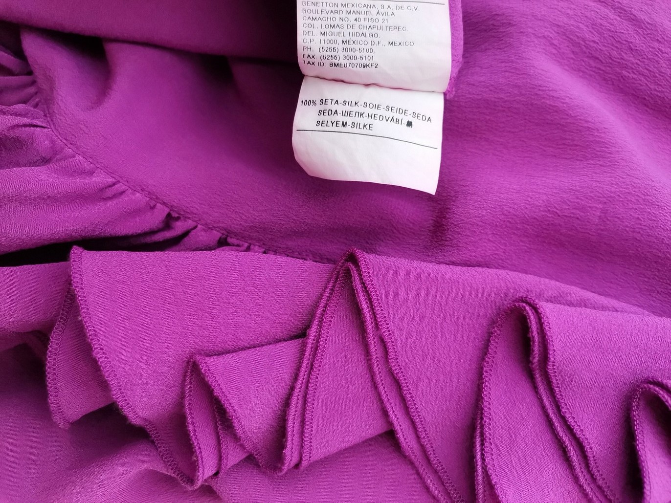 IMG_20220705_111149.jpg Sisley Rozmiar XS Kolor Fioletowy Halter Bluzka Bezrękawnik Materiał Jedwab 100%
