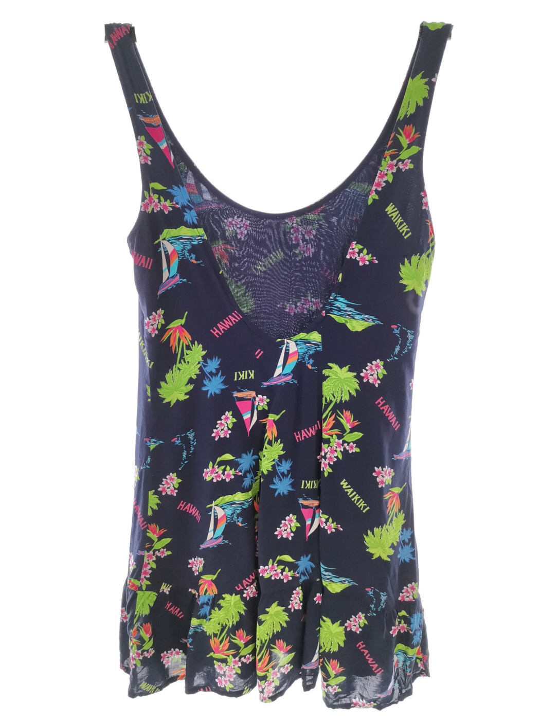 Hollister Rozmiar XS Kolor Granatowy Dekolt U Sukienka Mini Bezrękawnik Krótka Materiał Wiskoza 100% Hollister Rozmiar XS Kolor Granatowy Dekolt U Sukienka Mini Bezrękawnik Krótka Materiał Wiskoza 100%