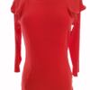 Karen MILLEN Rozmiar 8 (36) Kolor Czerwony W łódkę Bluzka Rękaw 3/4 Materiał Wiskoza