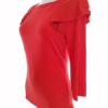 Karen MILLEN Rozmiar 8 (36) Kolor Czerwony W łódkę Bluzka Rękaw 3/4 Materiał Wiskoza