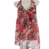 River island Rozmiar 10 (36) Kolor Różowy Halter Tunika Bluzka Bezrękawnik Materiał Bawełna 100%