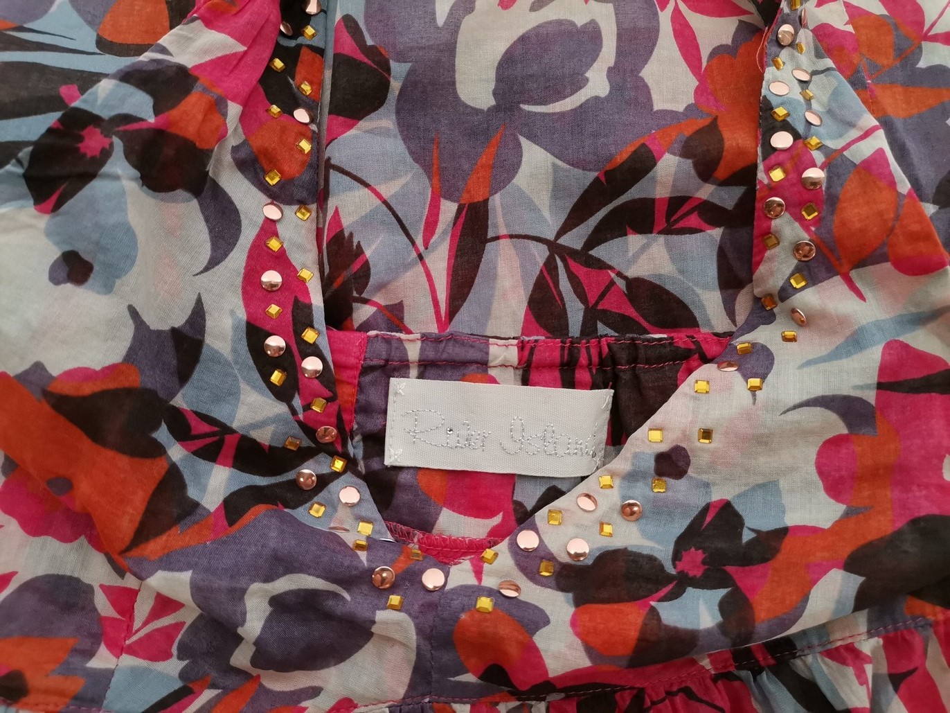 River island Rozmiar 10 (36) Kolor Różowy Halter Tunika Bluzka Bezrękawnik Materiał Bawełna 100%